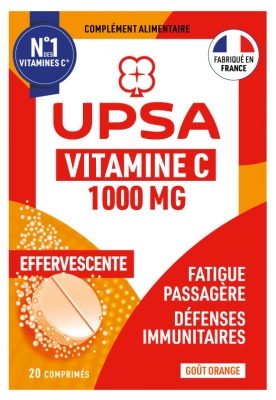 UPSA Vitalité Vitamine C 1000 mg Comprimés Effervescents Goût Orange