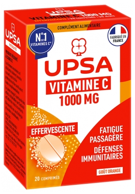 UPSA Vitalité Vitamine C 1000 mg Comprimés Effervescents Goût Orange