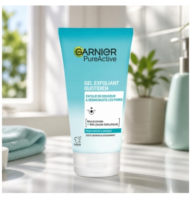 Garnier PureActive Gel Exfoliant Désincrustant Quotidien 150 ml