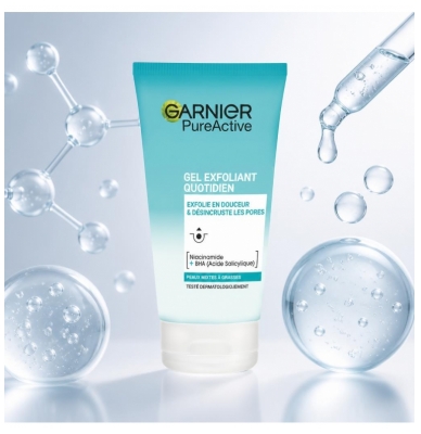 Garnier PureActive Gel Exfoliant Désincrustant Quotidien 150 ml