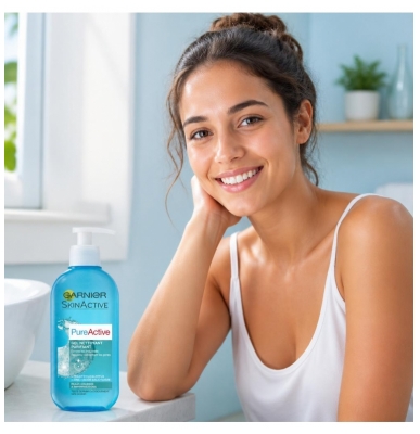 Garnier SkinActive Gel Nettoyant Purifiant Anti-Imperfection 200 ML