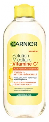 Garnier SkinActive Solution Micellaire Tout en 1 à la Vitamine C Nettoie et Illumine 400 ml