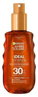 Garnier Ambre Solaire Ideal Bronze Huile Protectrice Visage & Corps SPF30 150 ml