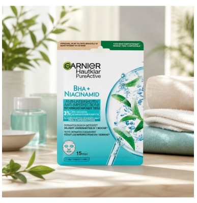Garnier PureActive BHA + Niacinamid Masque Tissu Anti Imperfections 23 ML