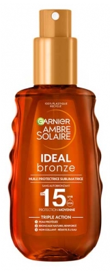 Garnier Ambre Solaire Ideal Bronze Huile Sublimatrice Protectrice SPF15 150 ml