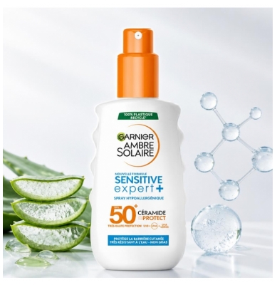 Garnier Ambre Solaire Sensitive Expert+ Spray Solaire Hypoallergénique SPF50+ 150 ml