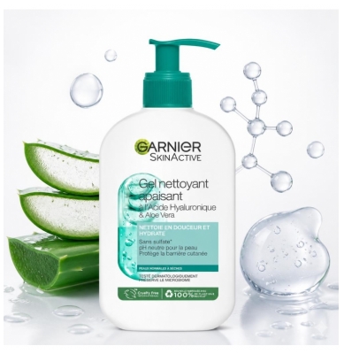 Garnier Skinactive Hyaluronic Aloe Gel Nettoyant Apaisant 250 ml