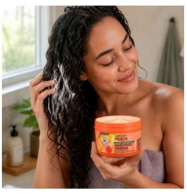 Garnier Fructis Hair Food Ananas Masque Longueur & Glow Cheveux Longs et Ternes 320 ml