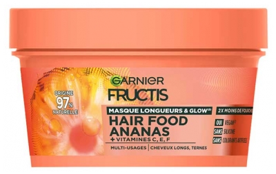 Garnier Fructis Hair Food Ananas Masque Longueur & Glow Cheveux Longs et Ternes 320 ml