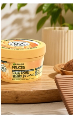 Garnier Fructis Hair Food Beurre de Cacao Masque Nutrition Boucles Cheveux Bouclés à Frisés 320 ml
