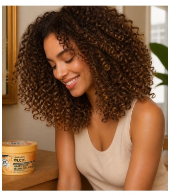 Garnier Fructis Hair Food Beurre de Cacao Masque Nutrition Boucles Cheveux Bouclés à Frisés 320 ml