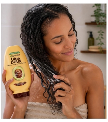 Garnier Ultra Doux Pure Huile d'Avocat & Beurre de Karité Après-Shampooing Nourrissant 360 ml - Homme & Femme