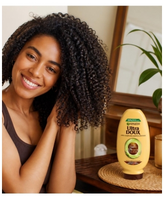 Garnier Ultra Doux Pure Huile d'Avocat & Beurre de Karité Après-Shampooing Nourrissant 360 ml - Homme & Femme