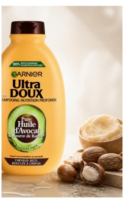 Garnier Ultra Doux Pure Huile d'Avocat & Beurre de Karité Shampooing Nourrissant 400 ml