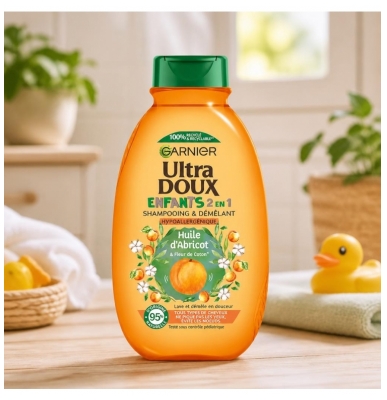 Garnier Ultra Doux Shampoing et Démêlant Hypoallergènique Enfants 2en1 400 ml