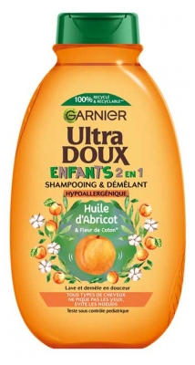 Garnier Ultra Doux Shampoing et Démêlant Hypoallergènique Enfants 2en1 400 ml