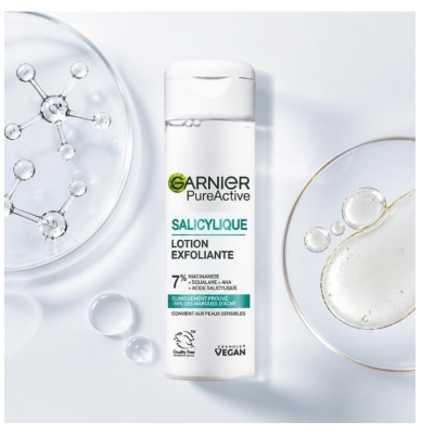Garnier PureActive Salicylique Lotion Exfoliante Peaux Sensibles 120 ML