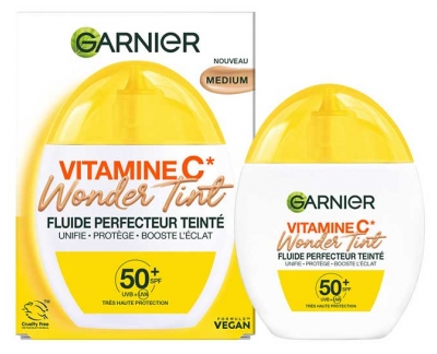 Garnier SkinActive Vitamine C Wonder Tint Fluide Perfecteur Teinté SPF50+ 40 ml - Teinte : Médium