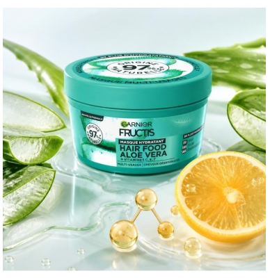 Garnier Fructis Hair Food Aloe Masque Hydratant 100H Cheveux et Cuir Chevelu Déshydratés 320 ml