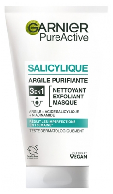 Garnier PureActive 3en1 Argile Nettoyant Anti Imperfections Visage 150 ML
