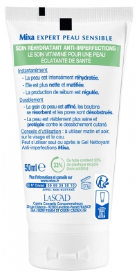 Mixa Soin Réhydratant Anti-Imperfections Peaux Sensibles à Imperfections 50 ml