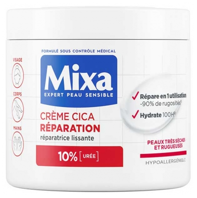 Mixa Crème Cica Réparation Peaux Très Sèches et Rugueuses 400 ml