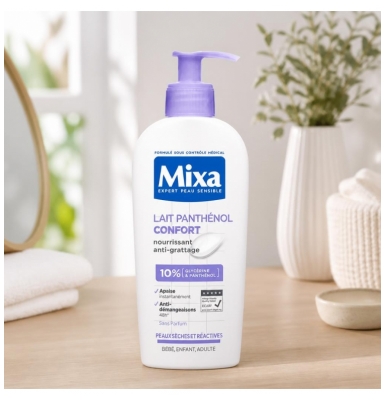 Mixa Lait Panthénol Confort Peaux Sèches et Réactives 250 ml
