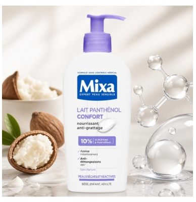 Mixa Lait Panthénol Confort Peaux Sèches et Réactives 250 ml