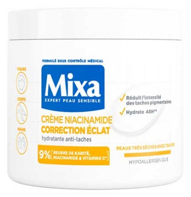 Mixa Crème Niacinamide Correction Éclat Hydratante Anti-Tâches 400 ml 