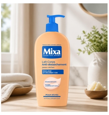 Mixa Lait Corps Antidessèchement Peaux Sèches 400 ml