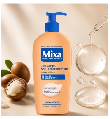 Mixa Lait Corps Antidessèchement Peaux Sèches 400 ml