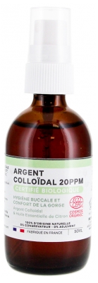 Dr. Theiss Argent Colloïdal 20 ppm Spray Hygiène Buccale et Confort de la Gorge Bio 50 ml