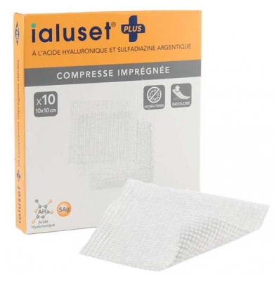 IBSA IALUSET PLUS 10 Compresses Stériles Imprégnées