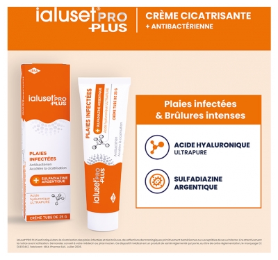 IBSA IALUSET PRO Plus pour les Plaies Infectées 25 g