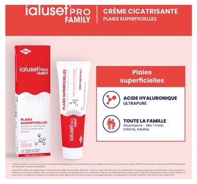 IBSA IALUSET PRO Family pour les Plaies Superficielles 100 g