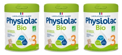 Physiolac Bio 3 Lot de 3 x 800 g - 10 Mois à 3 Ans