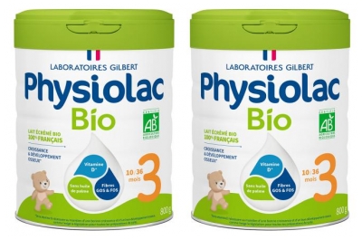 Physiolac Bio 3 10 Mois à 3 Ans - Lot de 2 x 800 g