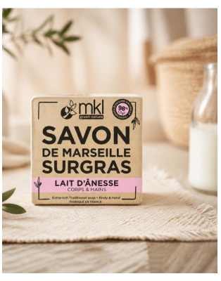 MKL Green Nature Savon de Marseille Surgras Lait d'Ânesse 100 Grammes