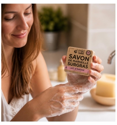 MKL Green Nature Savon de Marseille Surgras Lait d'Ânesse 100 Grammes