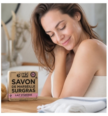MKL Green Nature Savon de Marseille Surgras Lait d'Ânesse 100 Grammes