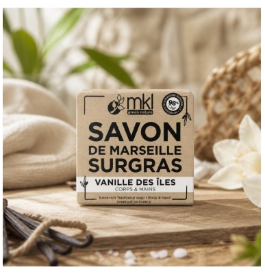 MKL Green Nature Savon de Marseille Surgras Vanille des Îles 100 Grammes