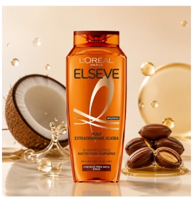 L'Oréal Paris Elseve Huile Extraordinaire Jojoba Shampoing Nutrition Suprême Cheveux Très Sec 250 ml