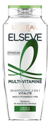 L'Oréal Paris Elseve Multi-Vitaminé Shampoing 2en1 Vitalité Cheveux Normaux 300 ml