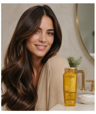 L'Oréal Paris Elseve Huile Extraordinaire Shampoing Nutrition Profonde Cheveux Secs Eco-Recharge 250 ml