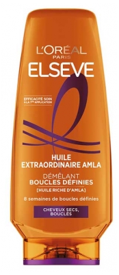 L'Oréal Paris Elseve Huile Extraordinaire Amla Après-Shampoing Démêlant Boucles Définies Cheveux Secs Bouclés 250 ml