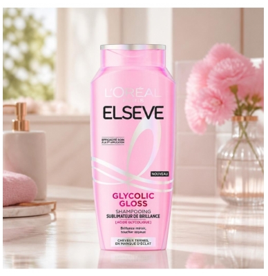 L'Oréal Paris Elseve Glycolic Gloss Shampoing Sublimateur de Brillance Cheveux Ternes 250 ml