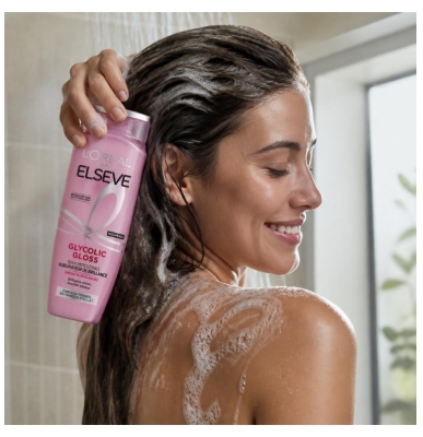L'Oréal Paris Elseve Glycolic Gloss Shampoing Sublimateur de Brillance Cheveux Ternes 250 ml