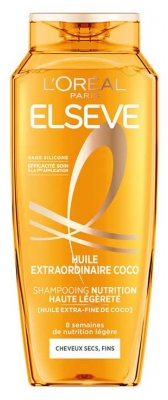 L'Oréal Paris Elseve Huile Extraordinaire Coco Shampoing Nutrition Haute Légèreté Cheveux Secs 250 ml