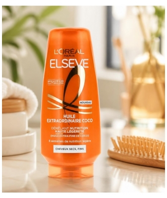 L'Oréal Paris Elseve Huile Extraordinaire Nutrition Haute Légèreté à l'Huile Extra-Fine de Coco 200 ml