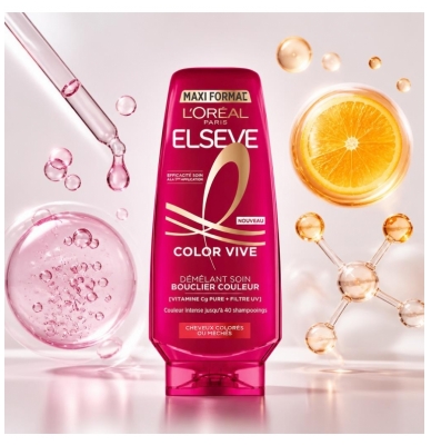 L'Oréal Paris Elseve Color Vive Soin Démêlant Bouclier Couleur Cheveux Colorés ou Méchés 400 ml